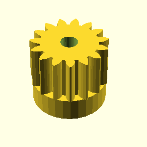 Extruder motor gear